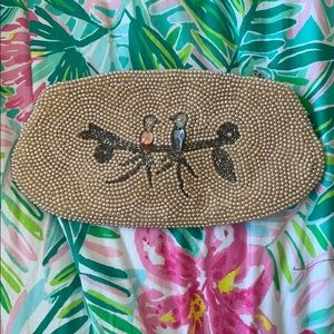 Vintage Charlet Pearl Rhinestone Bird Clutch